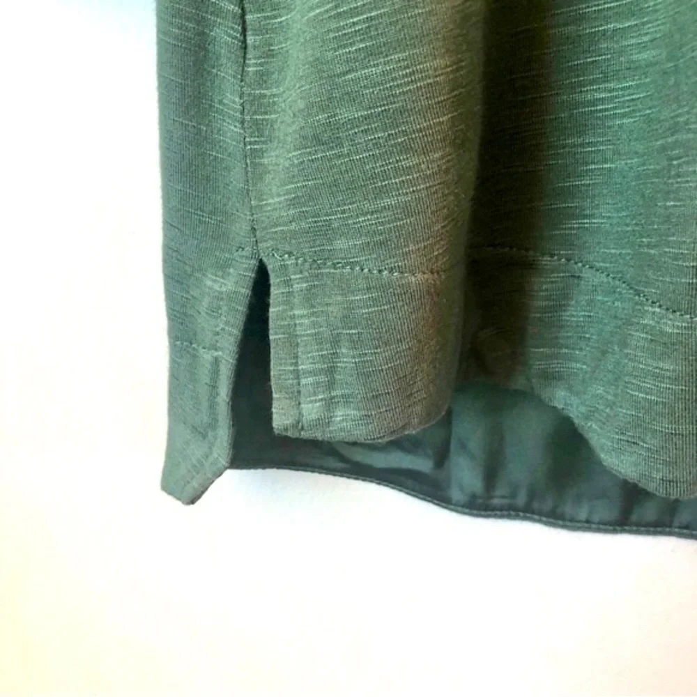 NWT Anthropologie Pure Good Moss Green Satin Trim Silk Feel Top XS Will fit S - Picture 5 of 12